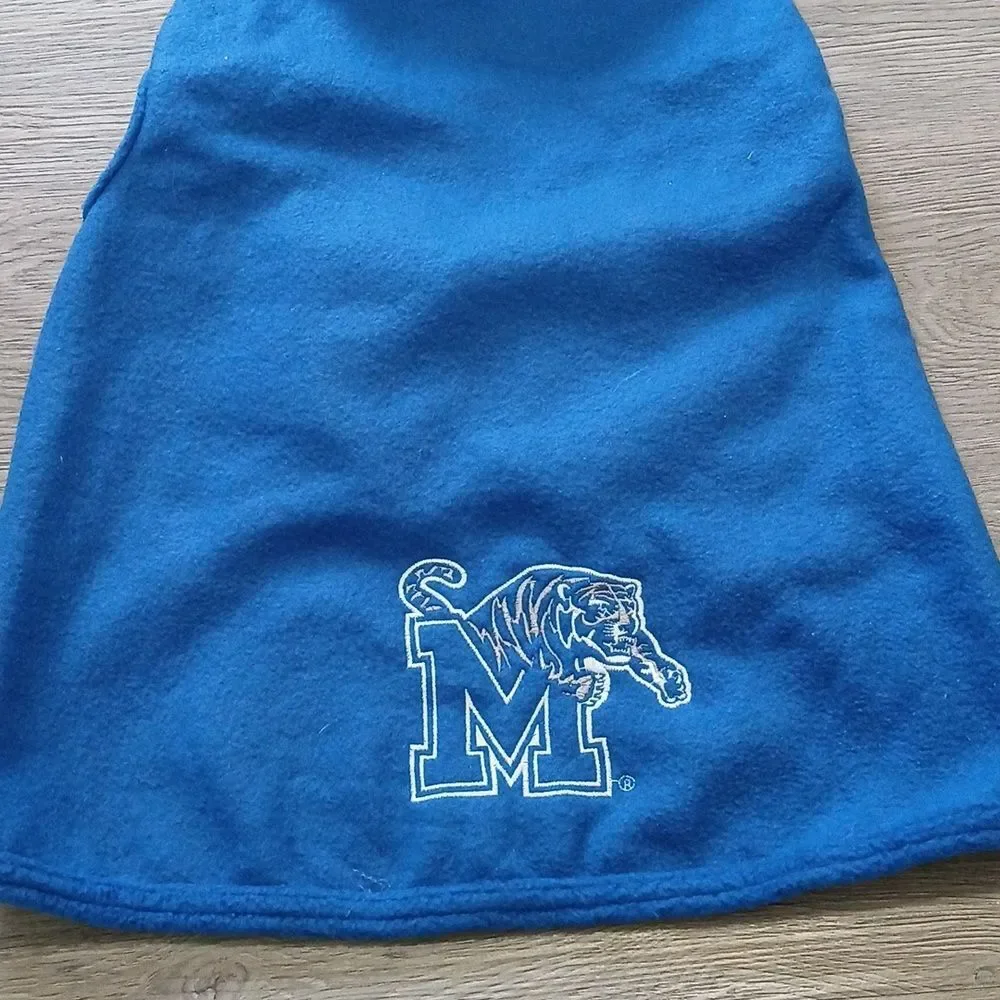 Memphis Tigers Blue Dog Fleece Hooded Jacket Sx XXL (58-80lbs) Girth 24-32